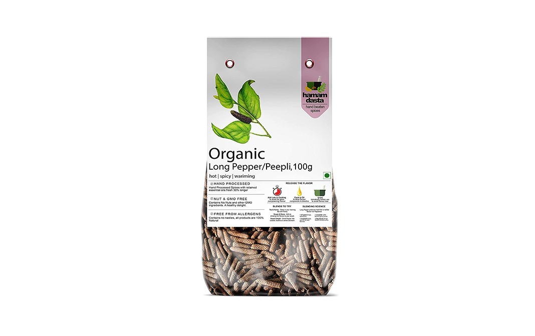 Hamam Dasta Organic Long Pepper Peepli   Pack  100 grams